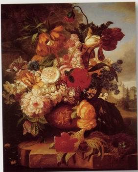 unknow artist Floral, beautiful classical still life of flowers.104